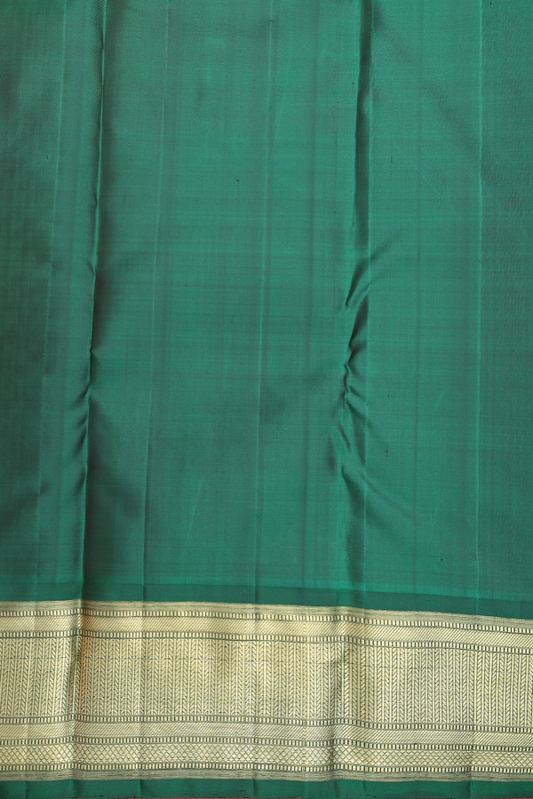 Kanchipuram Silk Saree In Honey Yellow With Zari Buttis