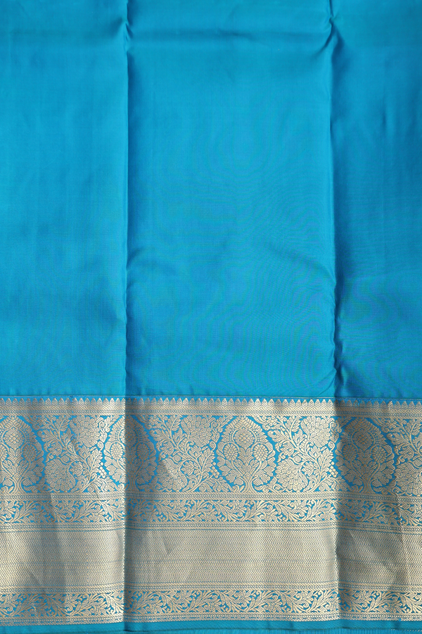 Kanchipuram Silk Saree In Hot Pink With Zari Buttas