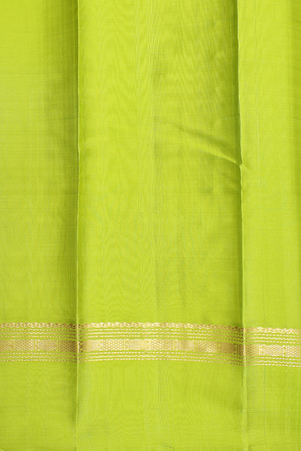 Kanchipuram Silk Saree In Indigo Blue With Checks Design