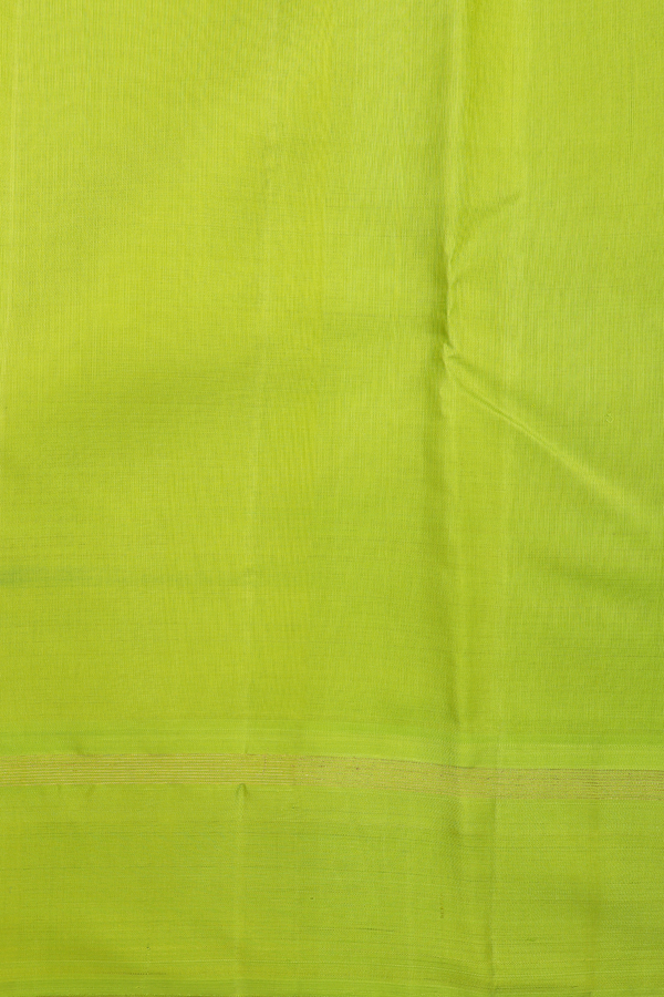Kanchipuram Silk Saree In Indigo Blue With Contrast Border
