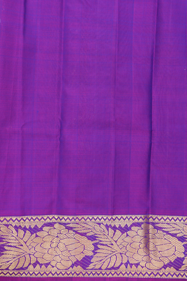 Kanchipuram Silk Saree In Blue With Jacquard Pattern