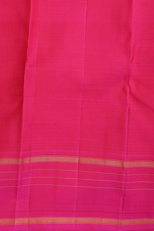 Kanchipuram Silk Saree In Ivory With Checks Design