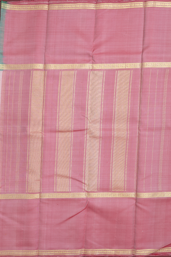 Kanchipuram Silk Saree In Ivory With Checks Design