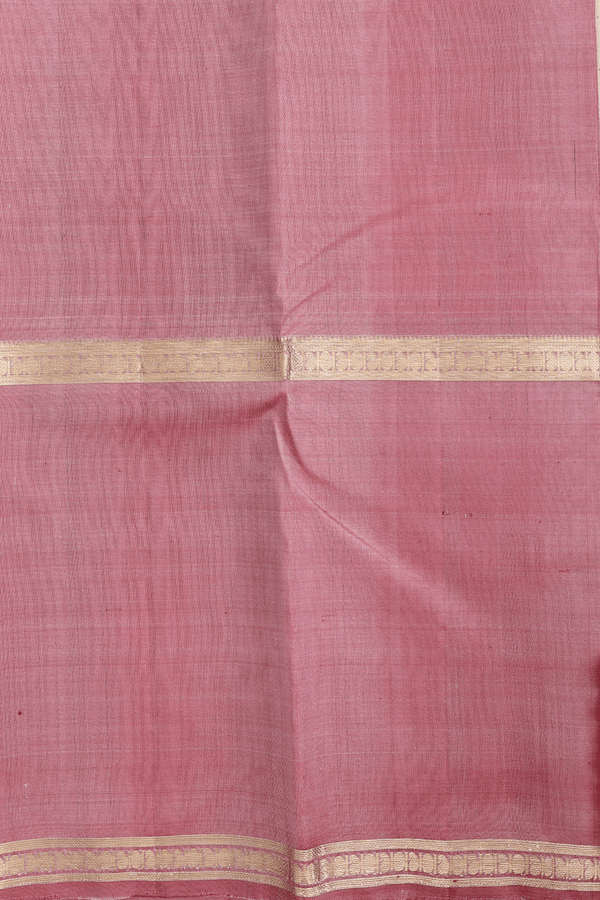 Kanchipuram Silk Saree In Ivory With Checks Design