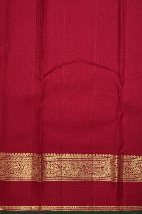 Kanchipuram Silk Saree In Ivory With Jacquard Pattern