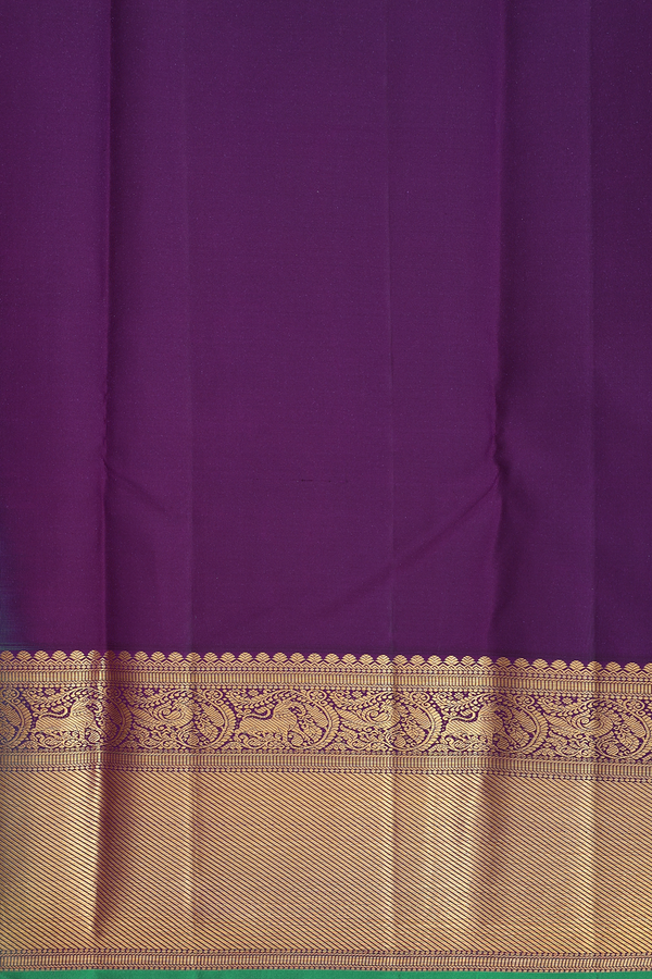 Kanchipuram Silk Saree In Aqua Green With Brocade Design