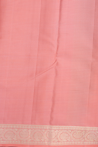 Kanchipuram Silk Saree In Lavender Along Checks With Buttas
