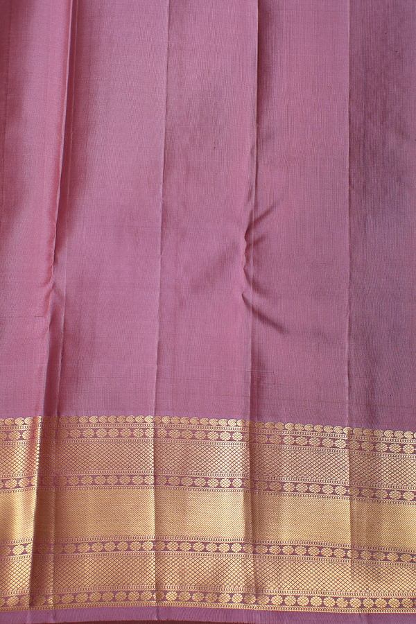 Kanchipuram Silk Saree In Lavender With Brocade Design