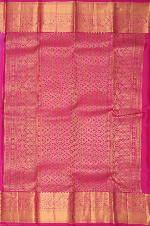 Kanchipuram Silk Saree In Lavender With Brocade Design