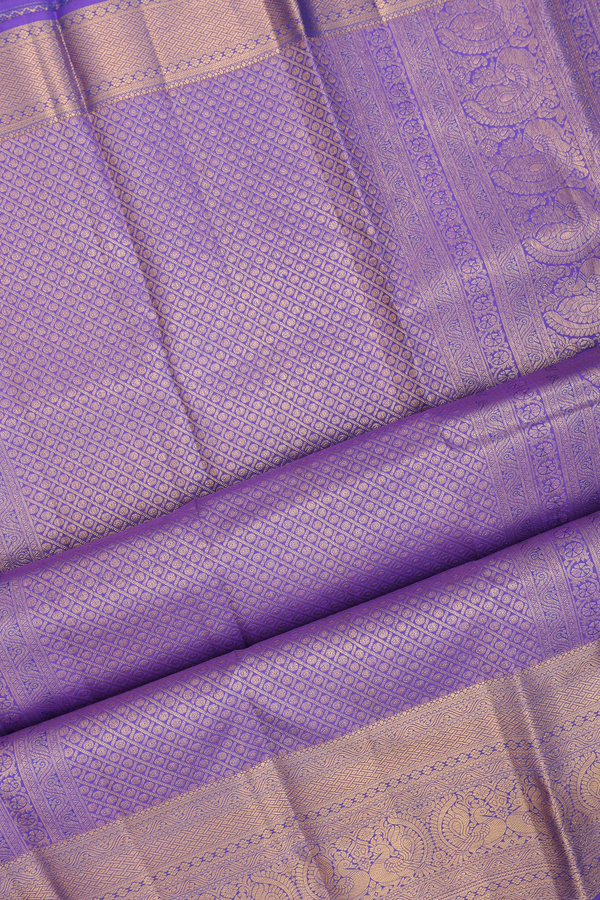Kanchipuram Silk Saree In Lavender With Brocade Design