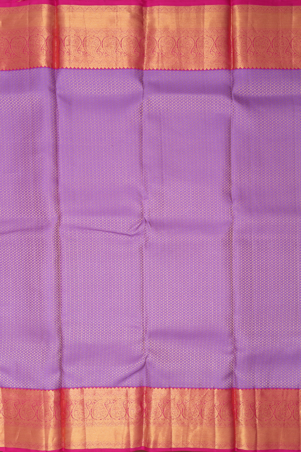 Kanchipuram Silk Saree In Lavender With Brocade Design