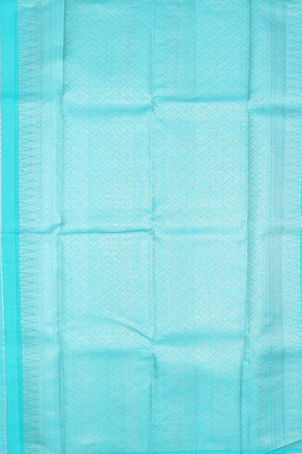 Kanchipuram Silk Saree In Lavender With Checks Along Motifs
