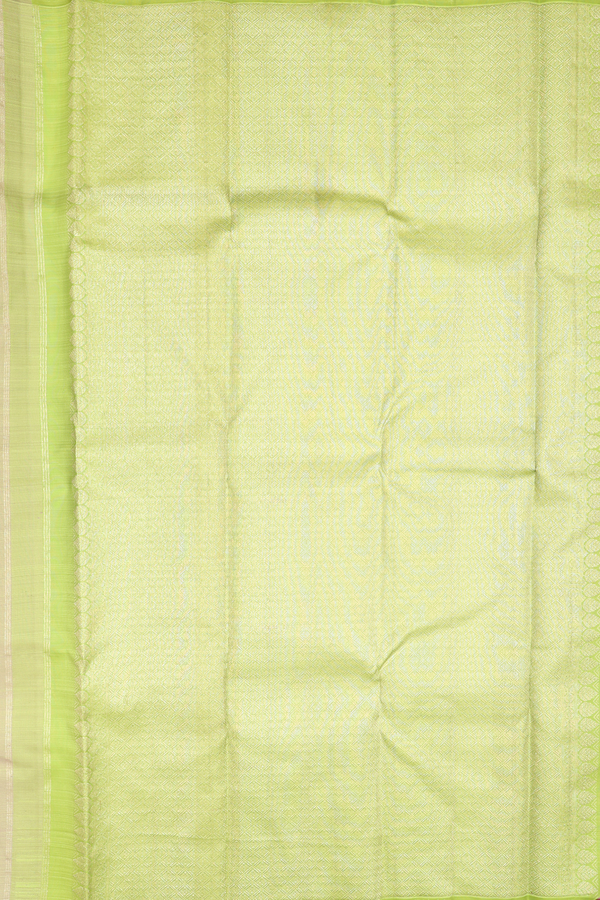 Kanchipuram Silk Saree In Lavender With Stripes Design