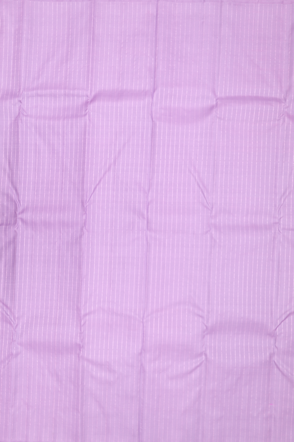 Kanchipuram Silk Saree In Lavender With Stripes Design