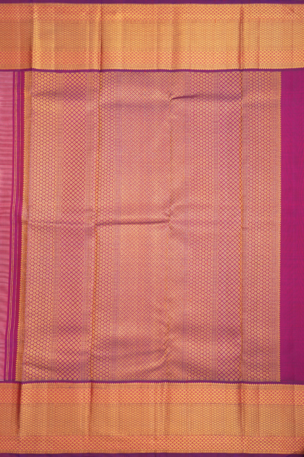Kanchipuram Silk Saree In Beige With Checks Along Buttis