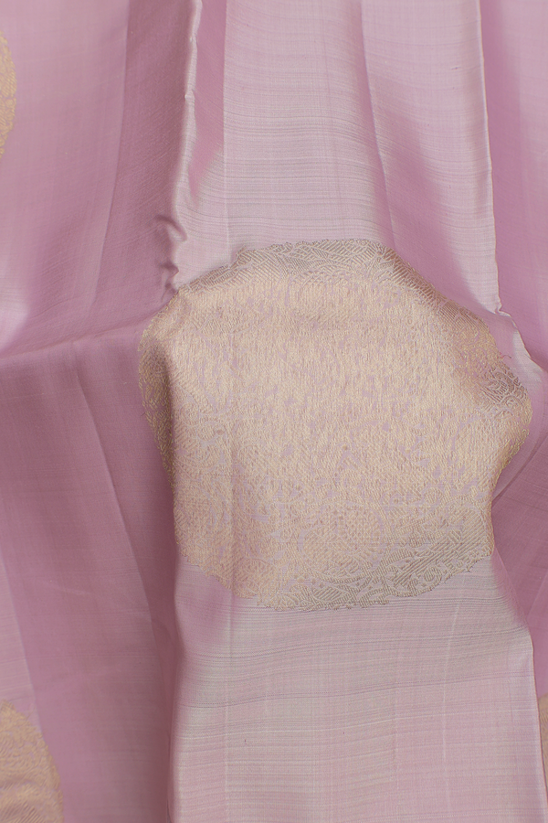 Kanchipuram Silk Saree In Light Pink With Mandala Design