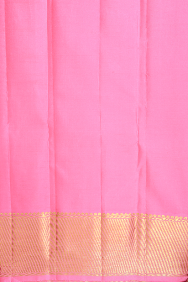 Kanchipuram Silk Saree In Light Tan With Zari Buttis