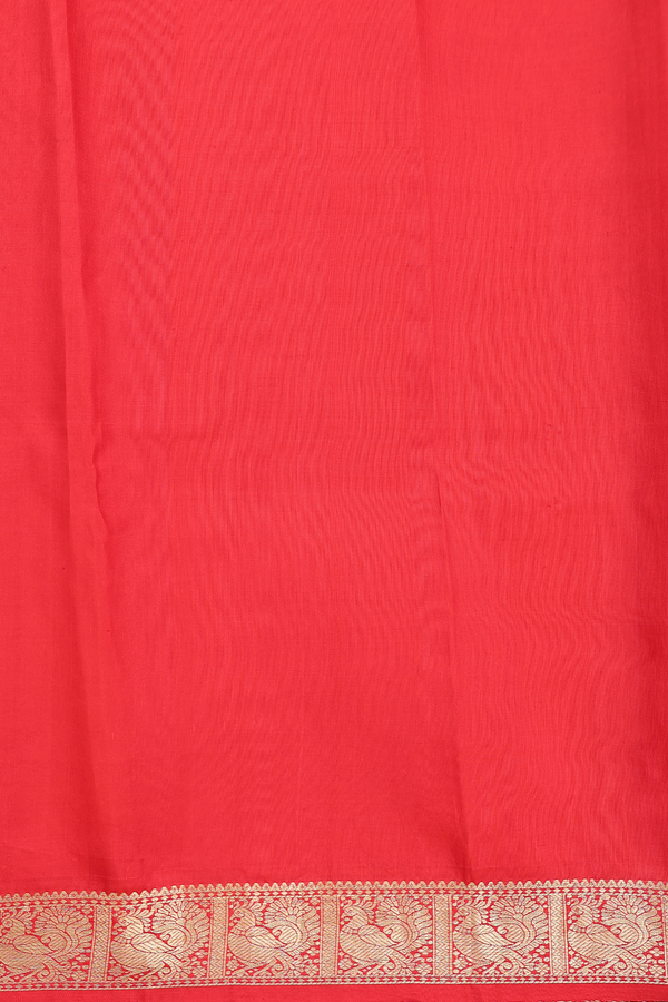 Kanchipuram Silk Saree In Light Yellow With Printed Design