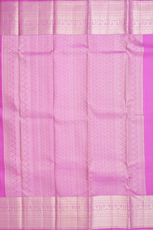 Kanchipuram Silk Saree In Lilac Pink With Brocade Design