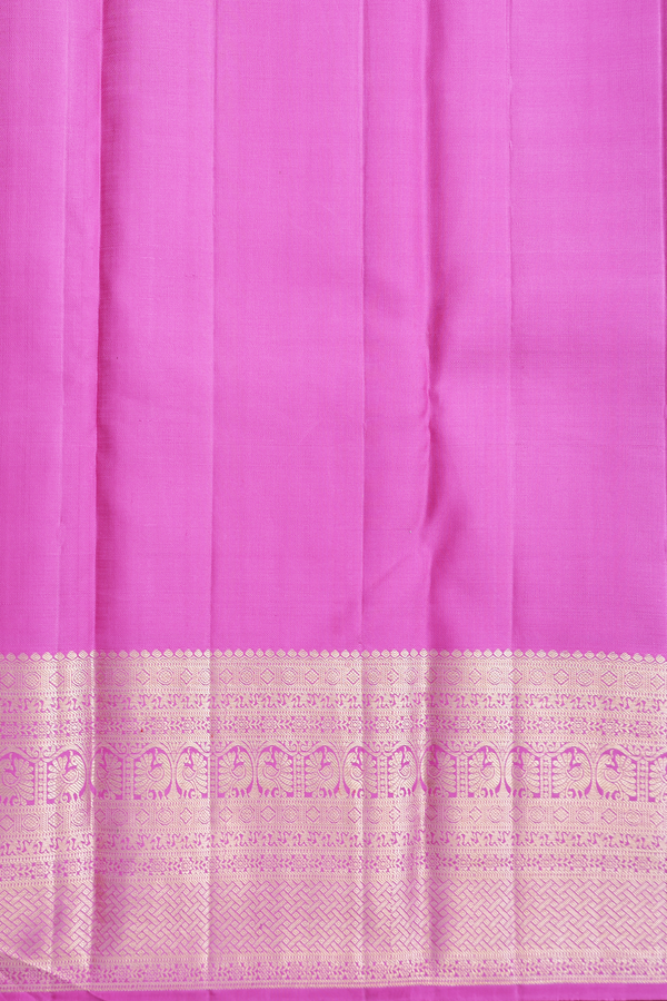 Kanchipuram Silk Saree In Lilac Pink With Brocade Design