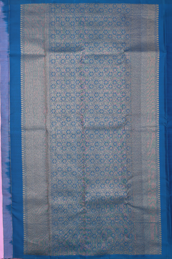 Kanchipuram Silk Saree In Lilac Pink With Stripes Design