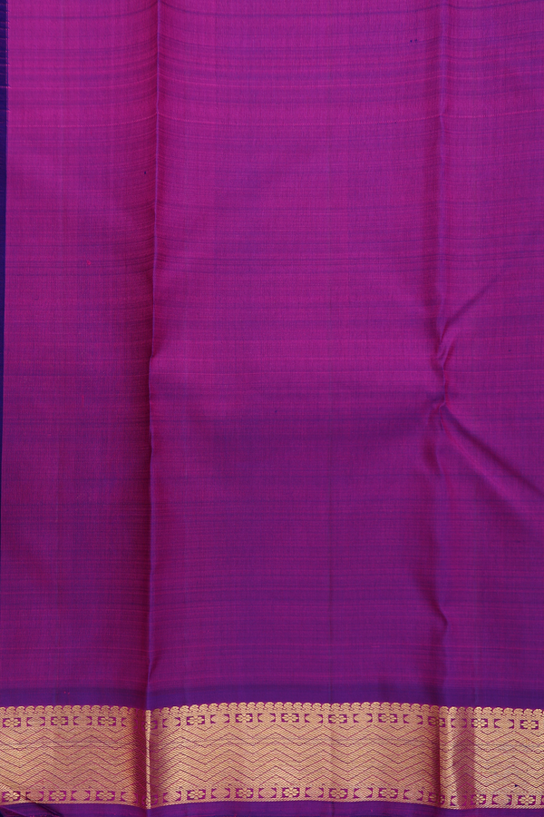 Kanchipuram Silk Saree In Lime Green With Contrast Border