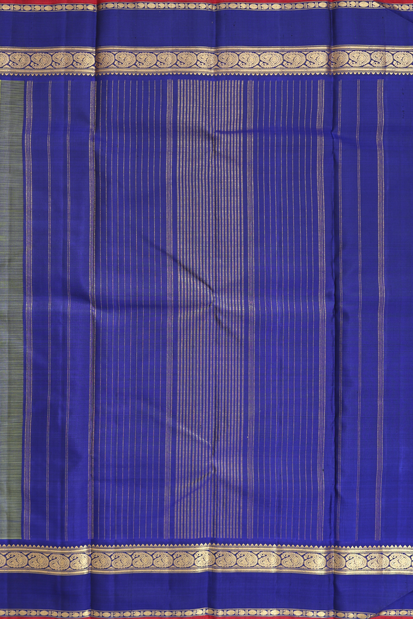 Kanchipuram Silk Saree In Lime Green With Floral Buttas