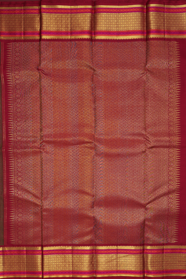 Kanchipuram Silk Saree In Lime Green With Jacquard Pattern
