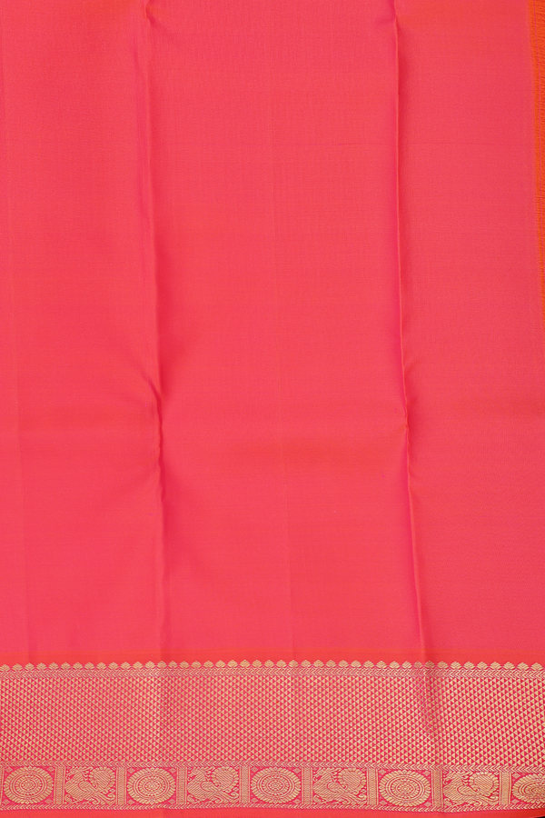 Kanchipuram Silk Saree In Lime Green With Paisley Buttas