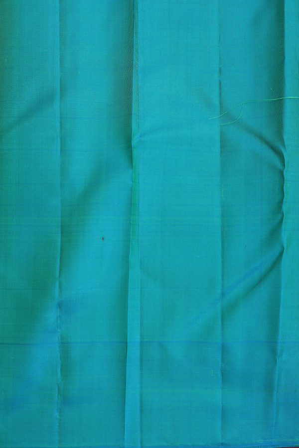 Kanchipuram Silk Saree In Lime Green With Stripes Design