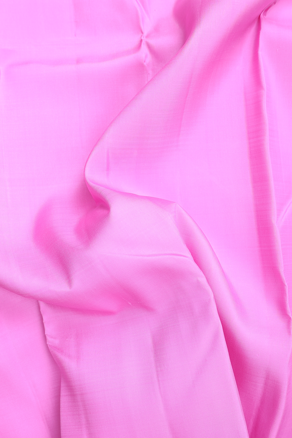 Kanchipuram Silk Saree In Lotus Pink Temple Border