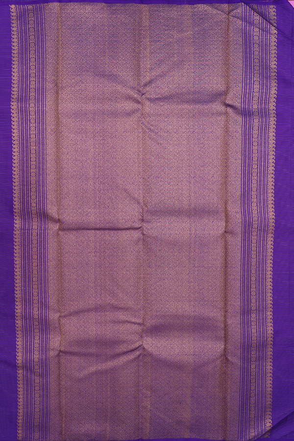 Kanchipuram Silk Saree In Lotus Pink With Checks Design