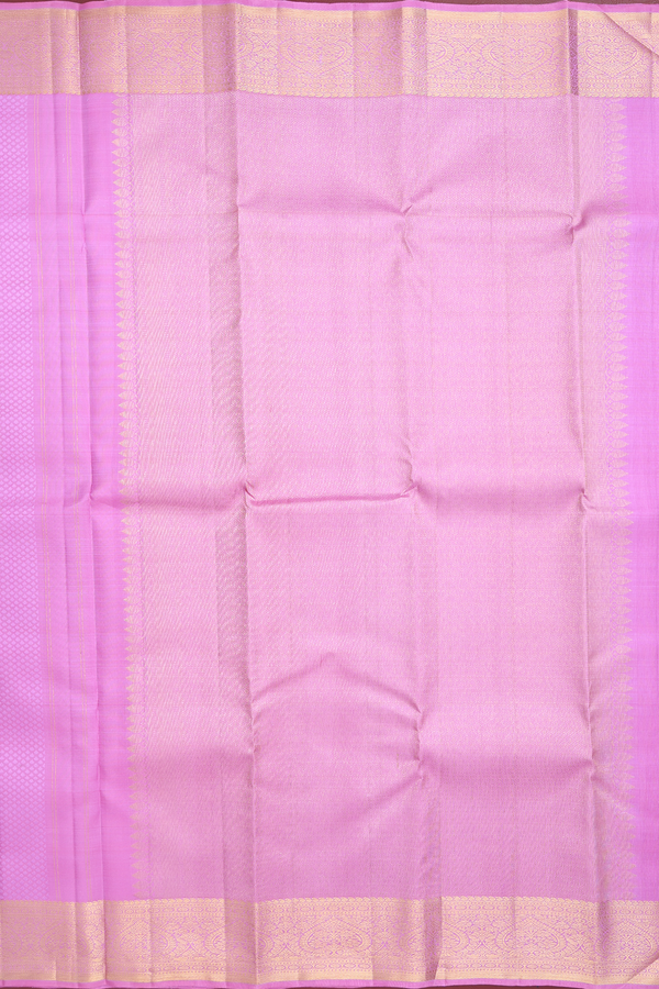 Kanchipuram Silk Saree In Lotus Pink With Jacquard Pattern