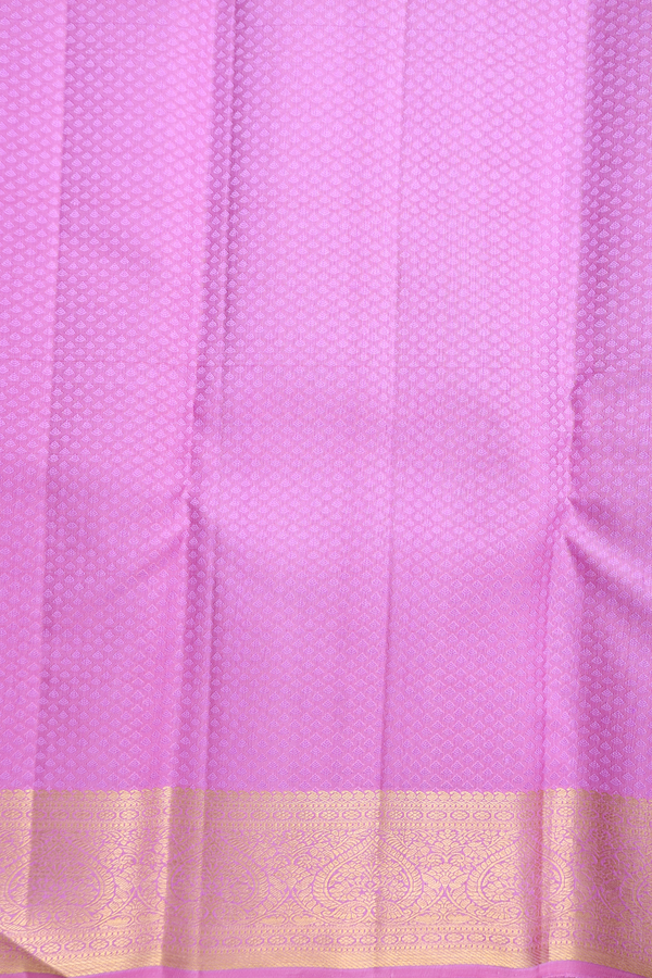 Kanchipuram Silk Saree In Lotus Pink With Jacquard Pattern