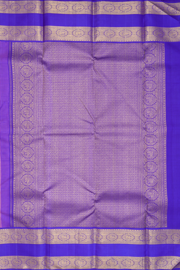Kanchipuram Silk Saree In Lotus Pink With Stripes Design