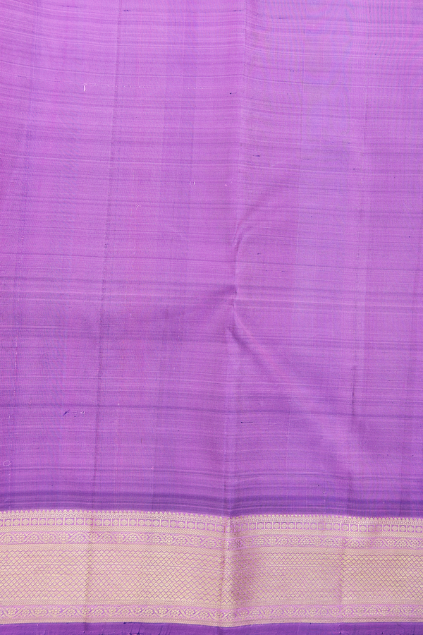 Kanchipuram Silk Saree In Lotus Pink With Stripes Design