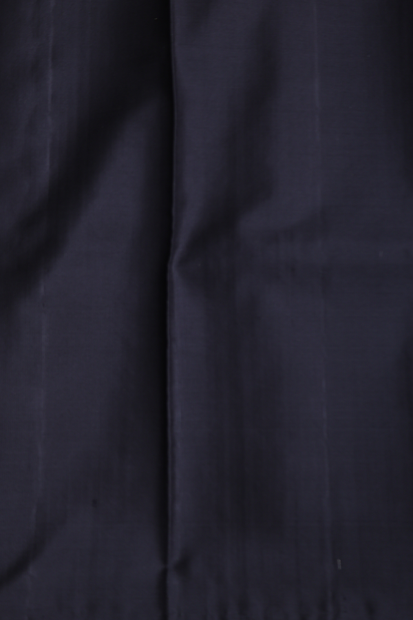 Kanchipuram Silk Saree In Magenta And Black With Half And Half
