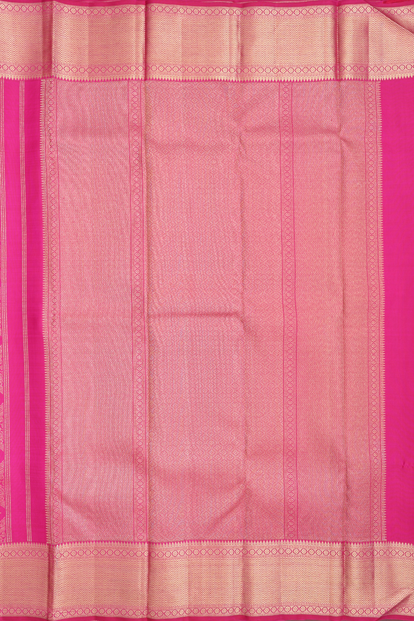 Kanchipuram Silk Saree In Magenta With Brocade Design