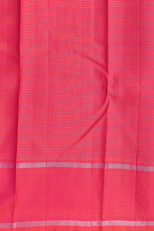 Kanchipuram Silk Saree In Magenta With Checks Design
