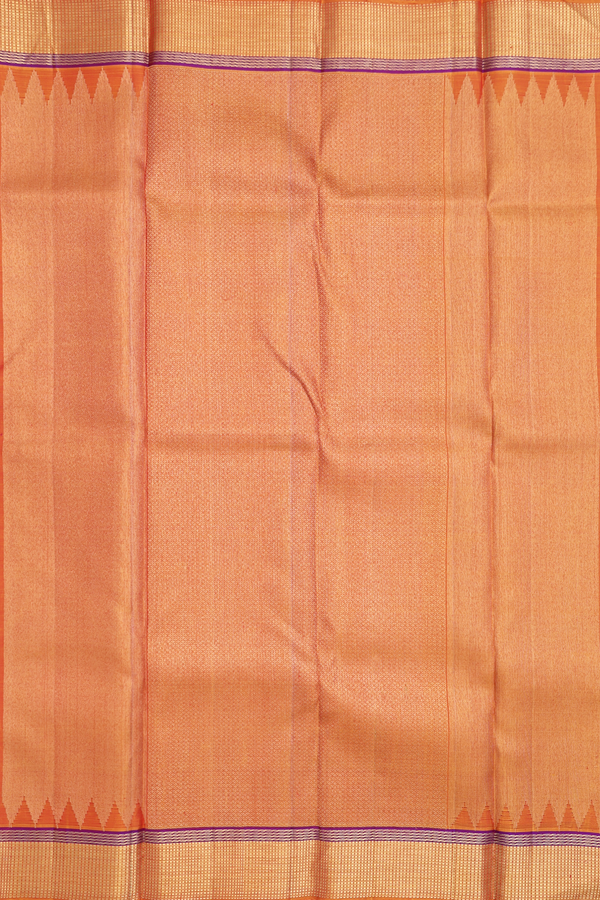 Kanchipuram Silk Saree In Magenta With Jacquard Pattern