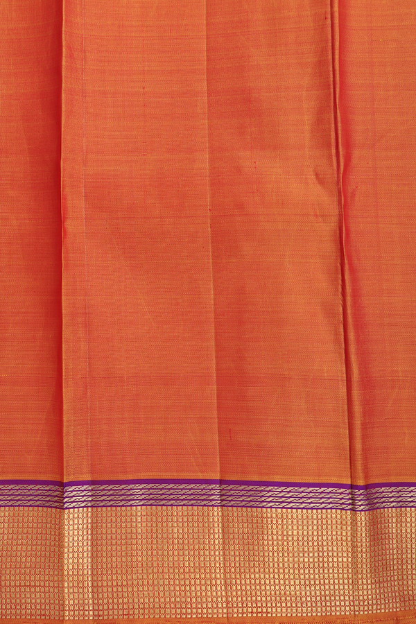 Kanchipuram Silk Saree In Magenta With Jacquard Pattern