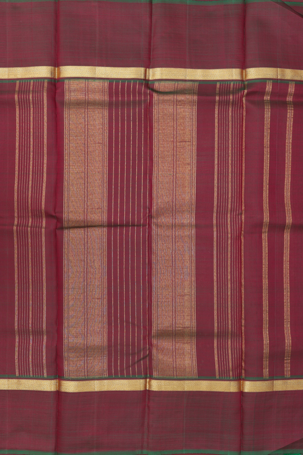 Kanchipuram Silk Saree Deep Mulberry With Malli Moggu Buttas