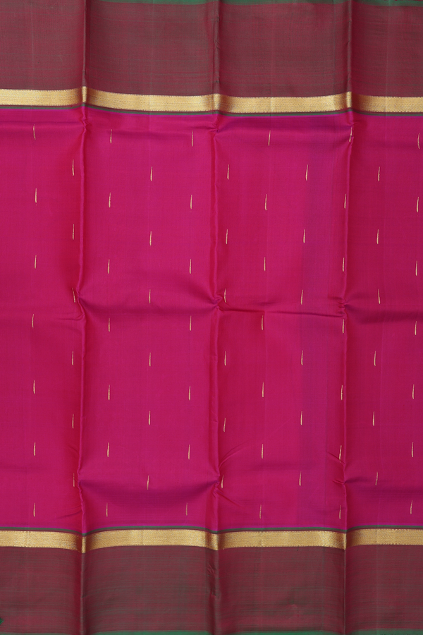 Kanchipuram Silk Saree Deep Mulberry With Malli Moggu Buttas