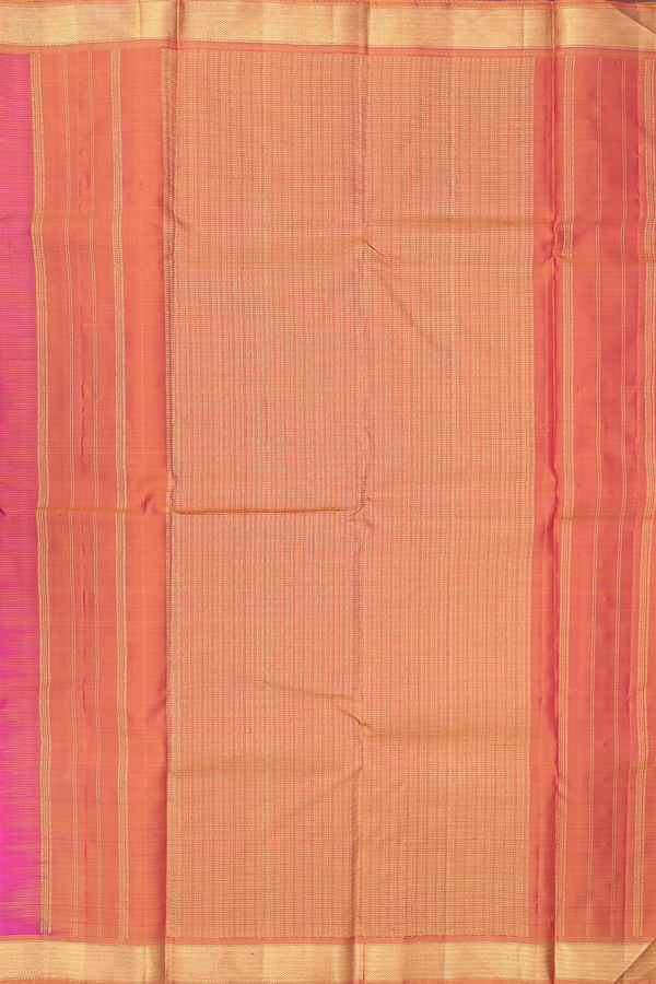 Kanchipuram Silk Saree In Magenta With Twill Weave Border