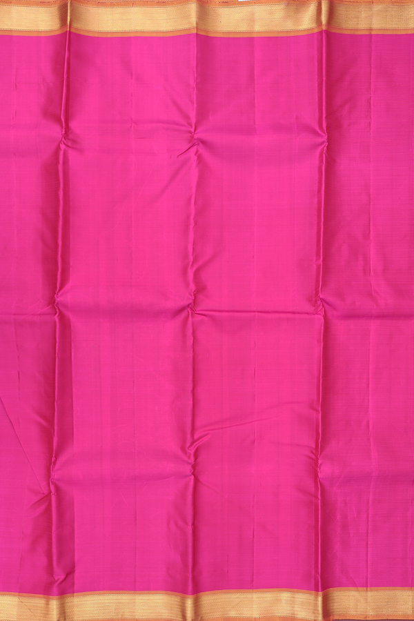 Kanchipuram Silk Saree In Magenta With Twill Weave Border