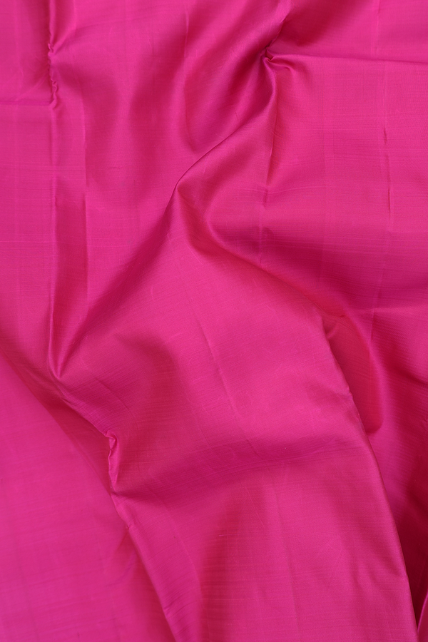Kanchipuram Silk Saree In Magenta With Twill Weave Border
