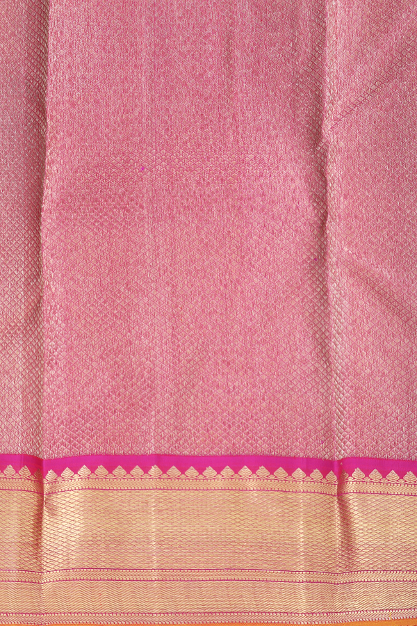 Kanchipuram Silk Saree In Manthulir With Jacquard Pattern