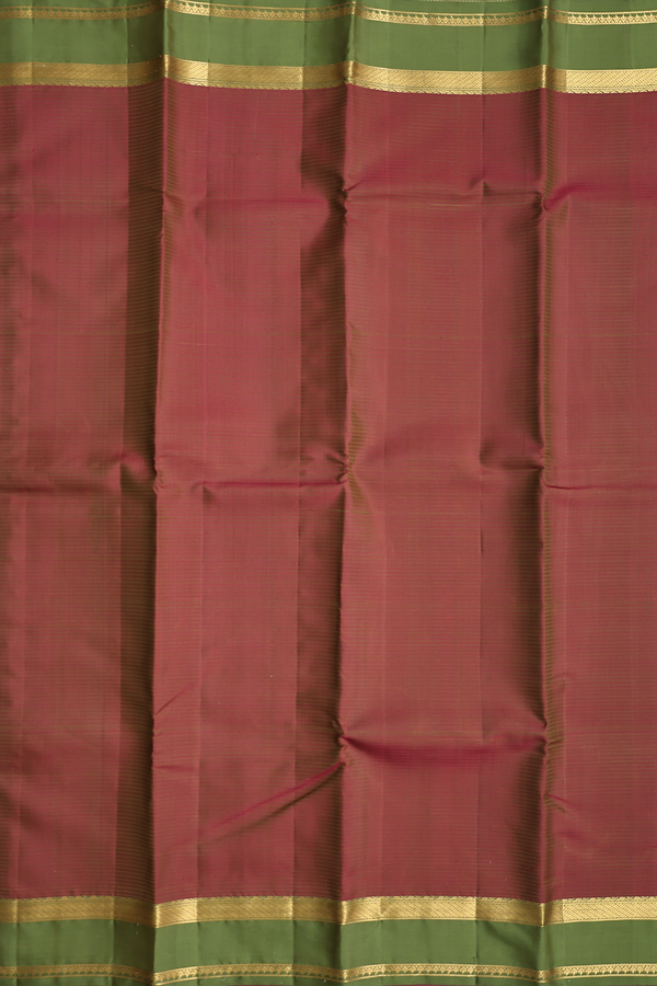 Kanchipuram Silk Saree In Manthulir With Stripes Design