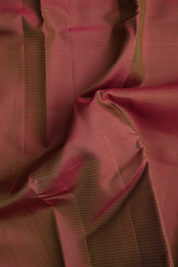Kanchipuram Silk Saree In Manthulir With Stripes Design