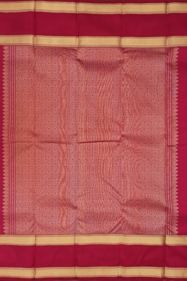 Kanchipuram Silk Saree In Manthulir With Tree Motifs